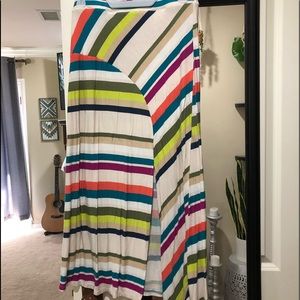 Striped maxi skirt